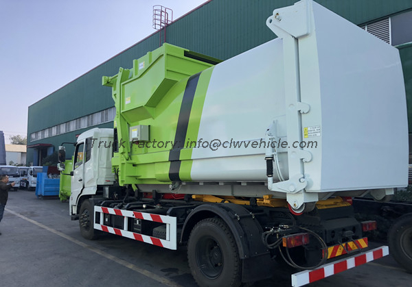 Hook Arm Garbage Compactor Truck Garbage Collection