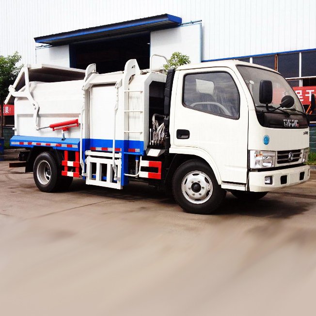 DONGFENG 120hp 4X2 6CBM Side Loading Garbage Compactor Truck