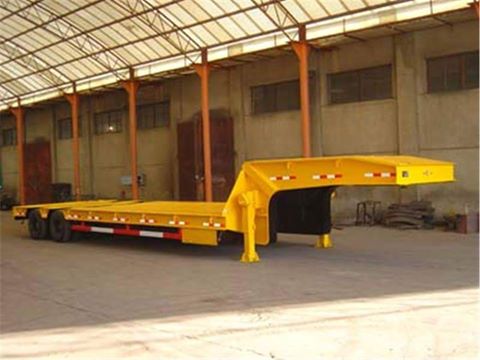 2 Axles 3 Axles front loading hydraulic gooseneck detachable 100tons low bed semi trailer /lowboy trailer for sale
