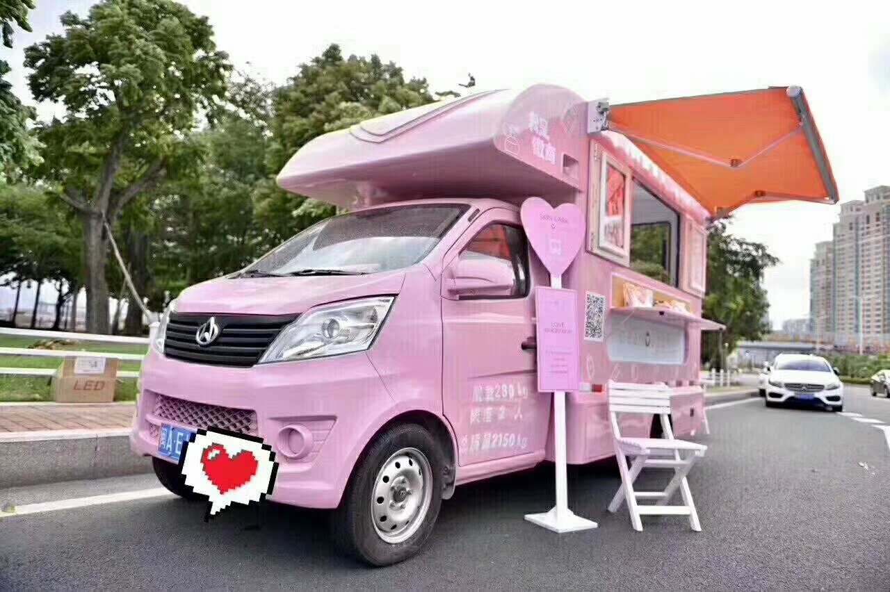 Customized 4*2 outdoor Mobile kitchen Food ice cream hamburger Truck 