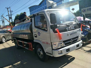 Dongfeng milk transport tank truck 8000 liters stainsteel milk tanker truck for sale