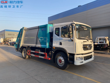 Diesel red Garbage Compactor Truck Garbage collection