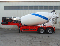 10 Cbm 2 Axle Concrete Mixer Semi Trailer